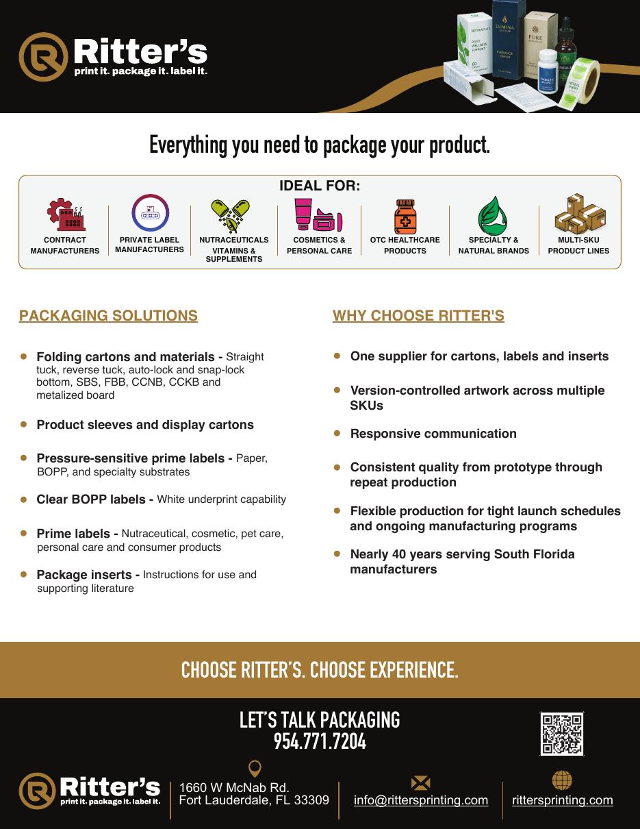 Ritter’s Packaging & Labels Brochure preview